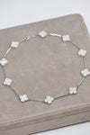 Cadena multiple pearl white silver new collection