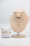 Set : Cadena simple flor imperial + aretes + brazalete