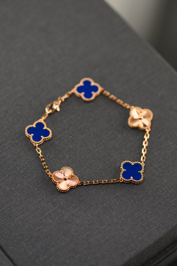 Brazalete rose gold and blue  New collection