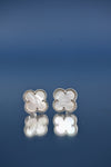 Aretes silver simples pearl white new collection